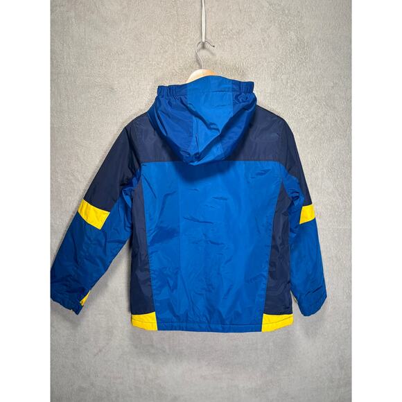 Lands End Kids Color Block Winter Full Zip Coat Jacket Size M 10-12 - Picture 2 of 7